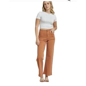 Altard State Denim Womens Wide Leg Orange High Rise Pants Rustic Orange Size 24